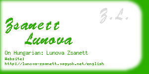 zsanett lunova business card